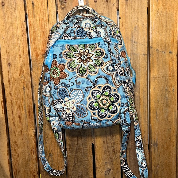 Vera Bradley Small Blue Bagpack - Picture 6 of 6